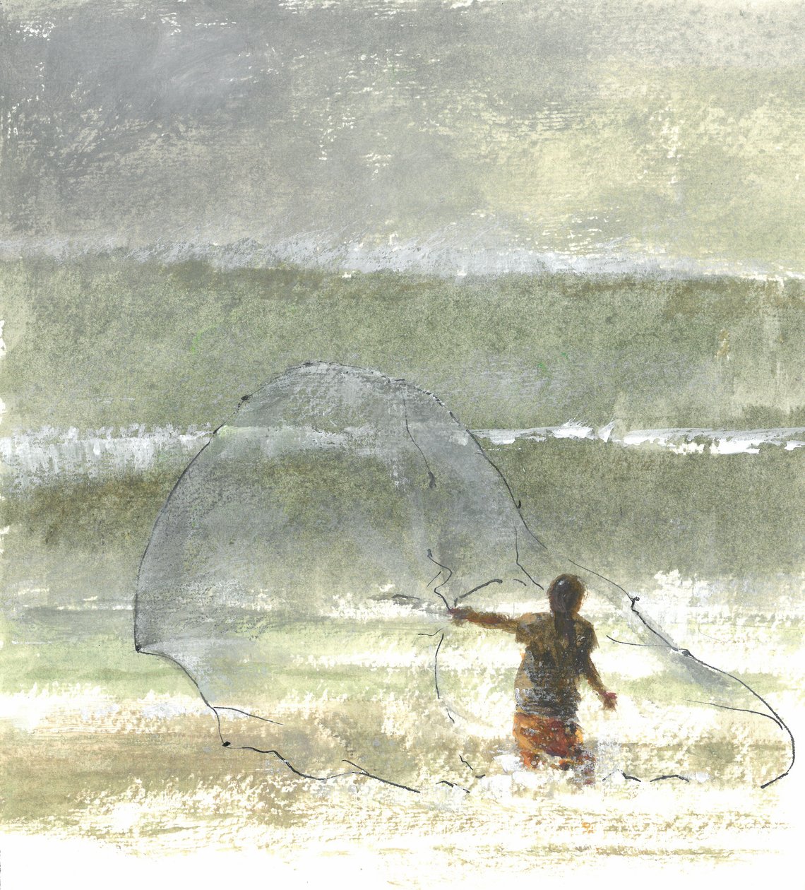 Pescador solitario 4, 2015 de Lincoln Seligman