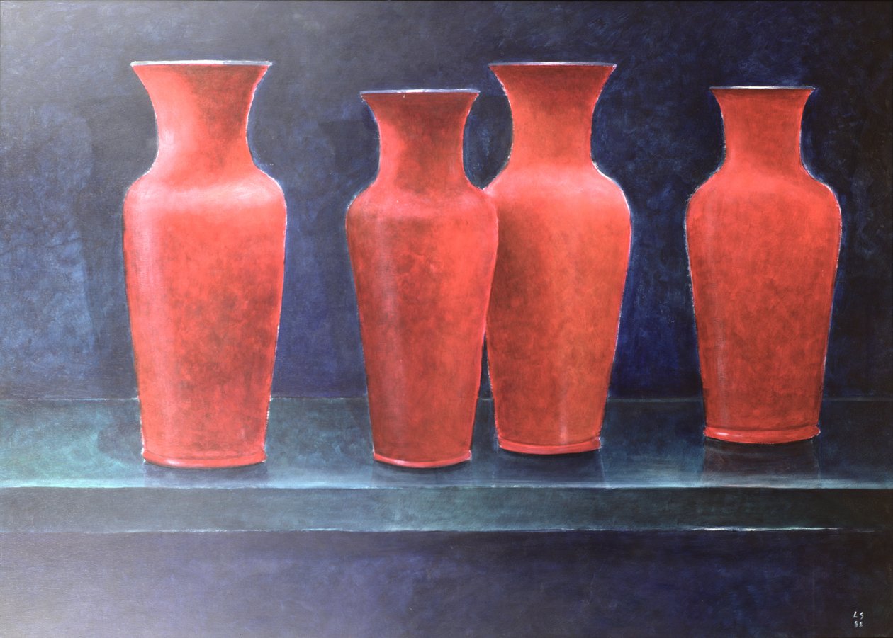 Macetas rojas, 1988 de Lincoln Seligman