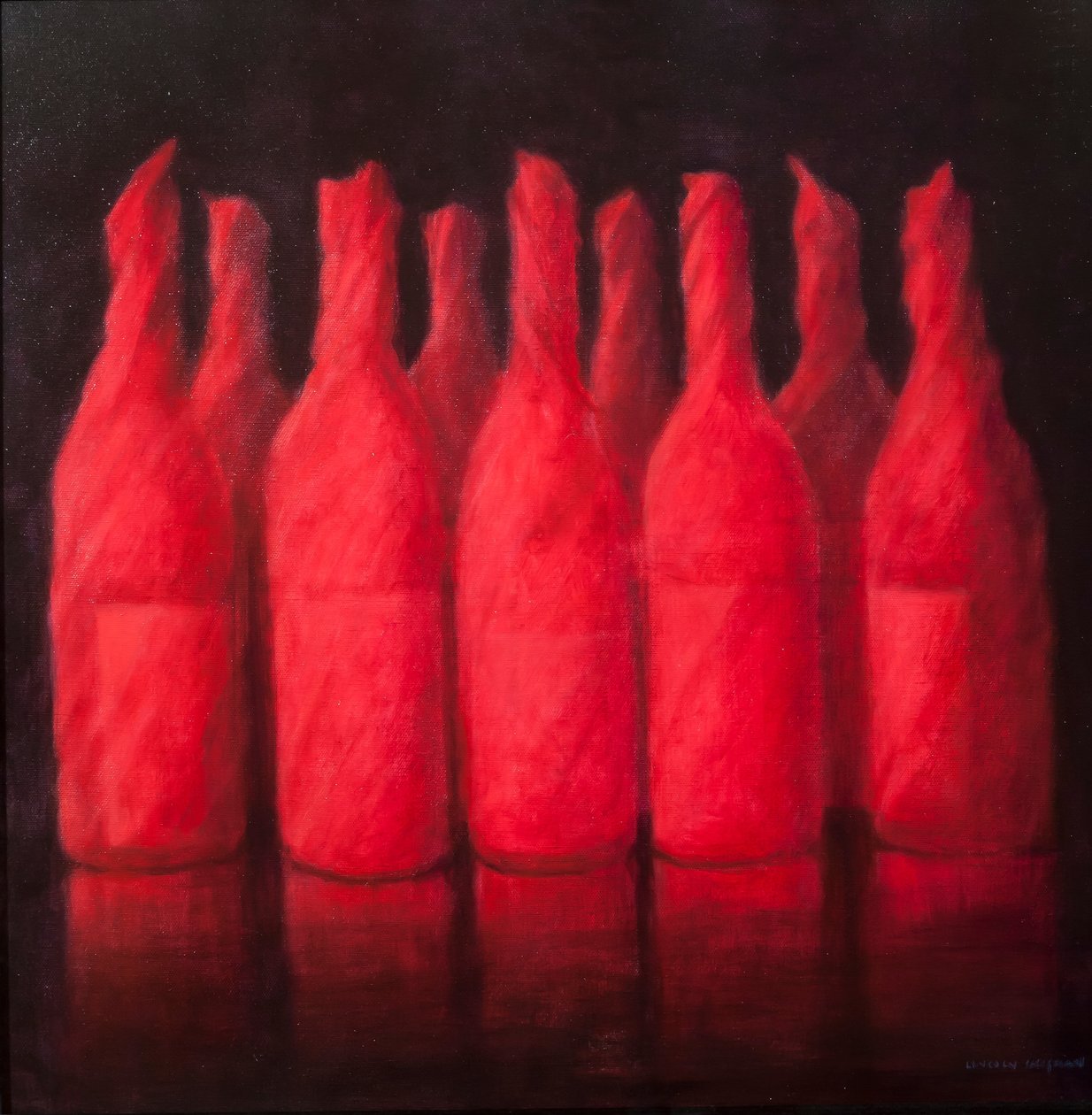 Vino envuelto en rojo, 2012 de Lincoln Seligman