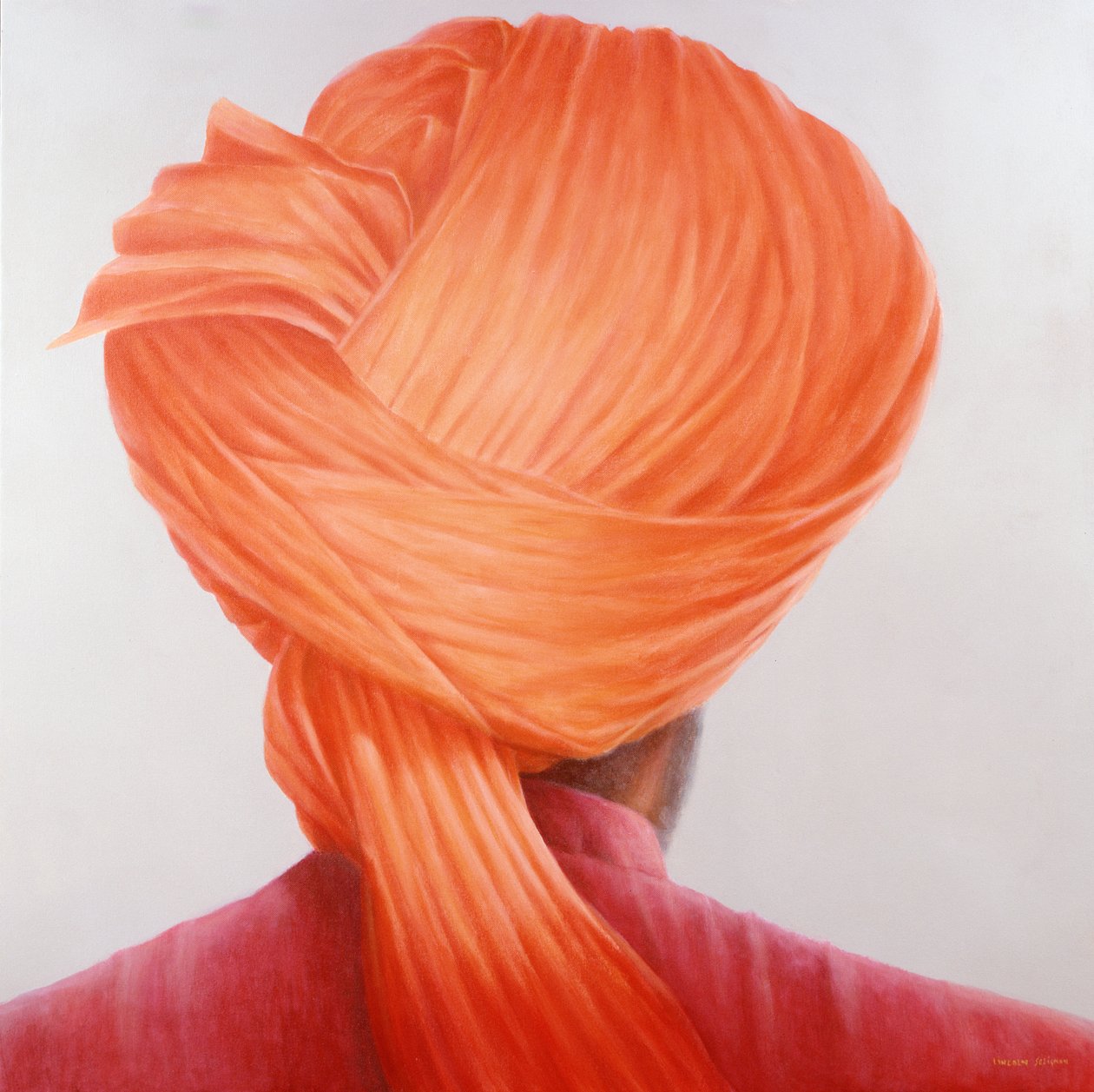 Turbante azafrán de Lincoln Seligman