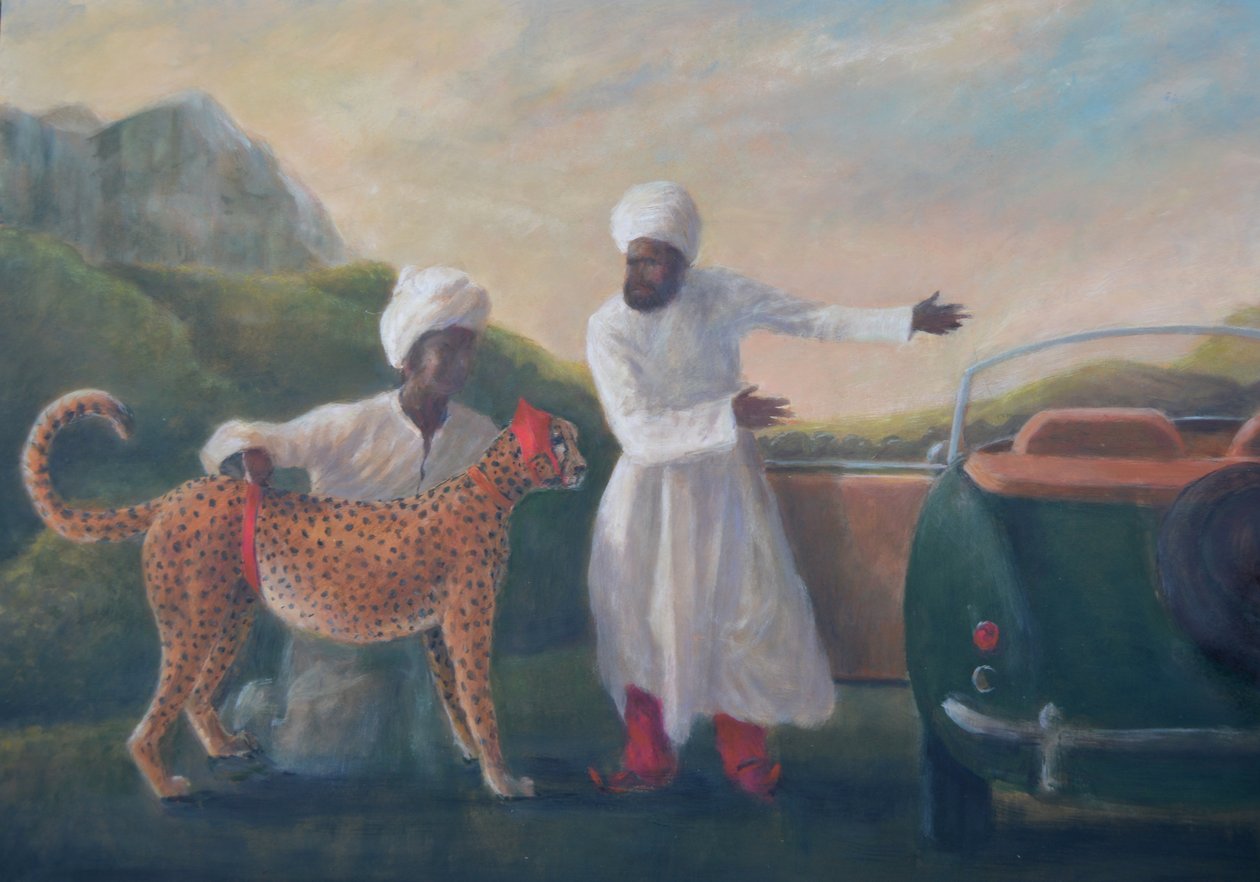 Guepardo y jaguar de Stubbs de Lincoln Seligman