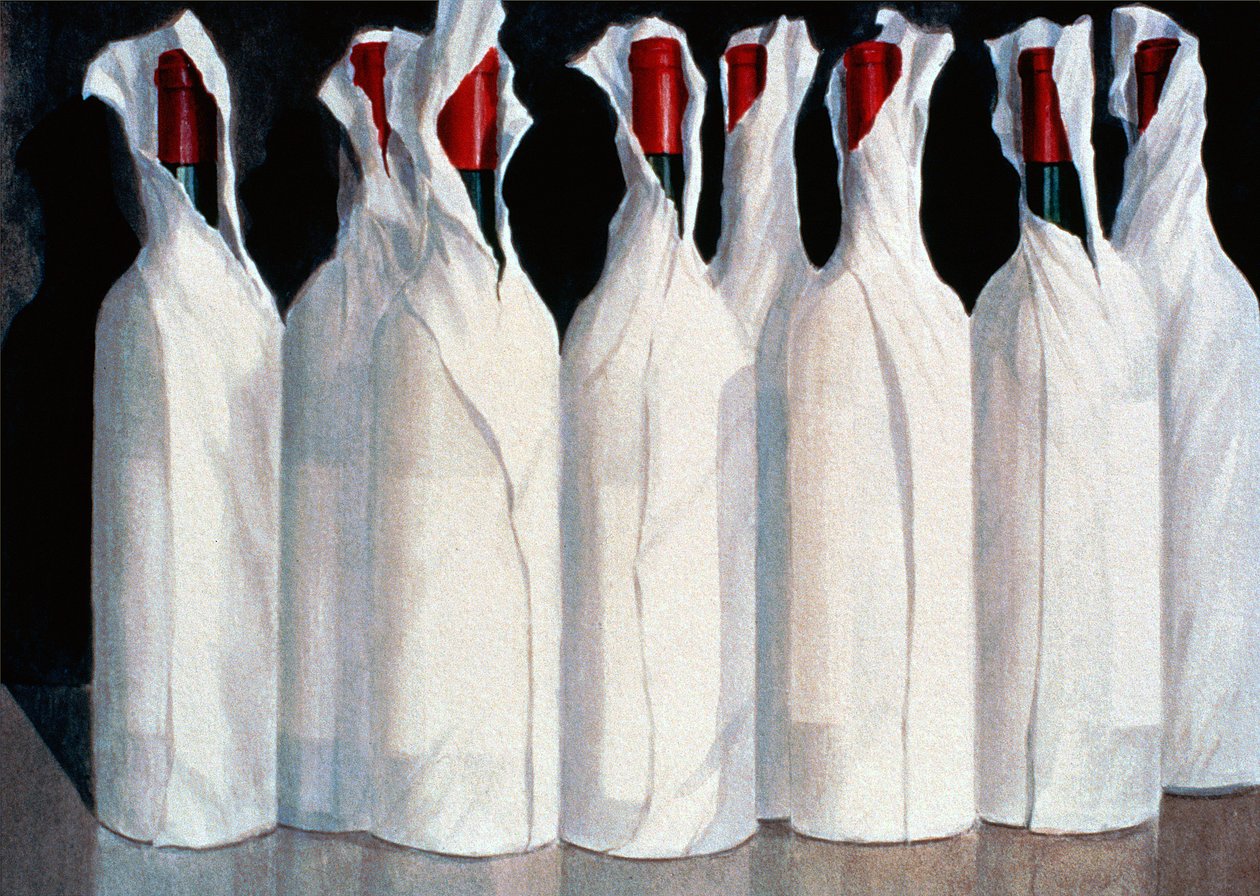 Botellas de vino envueltas, Número 1, 1995 de Lincoln Seligman