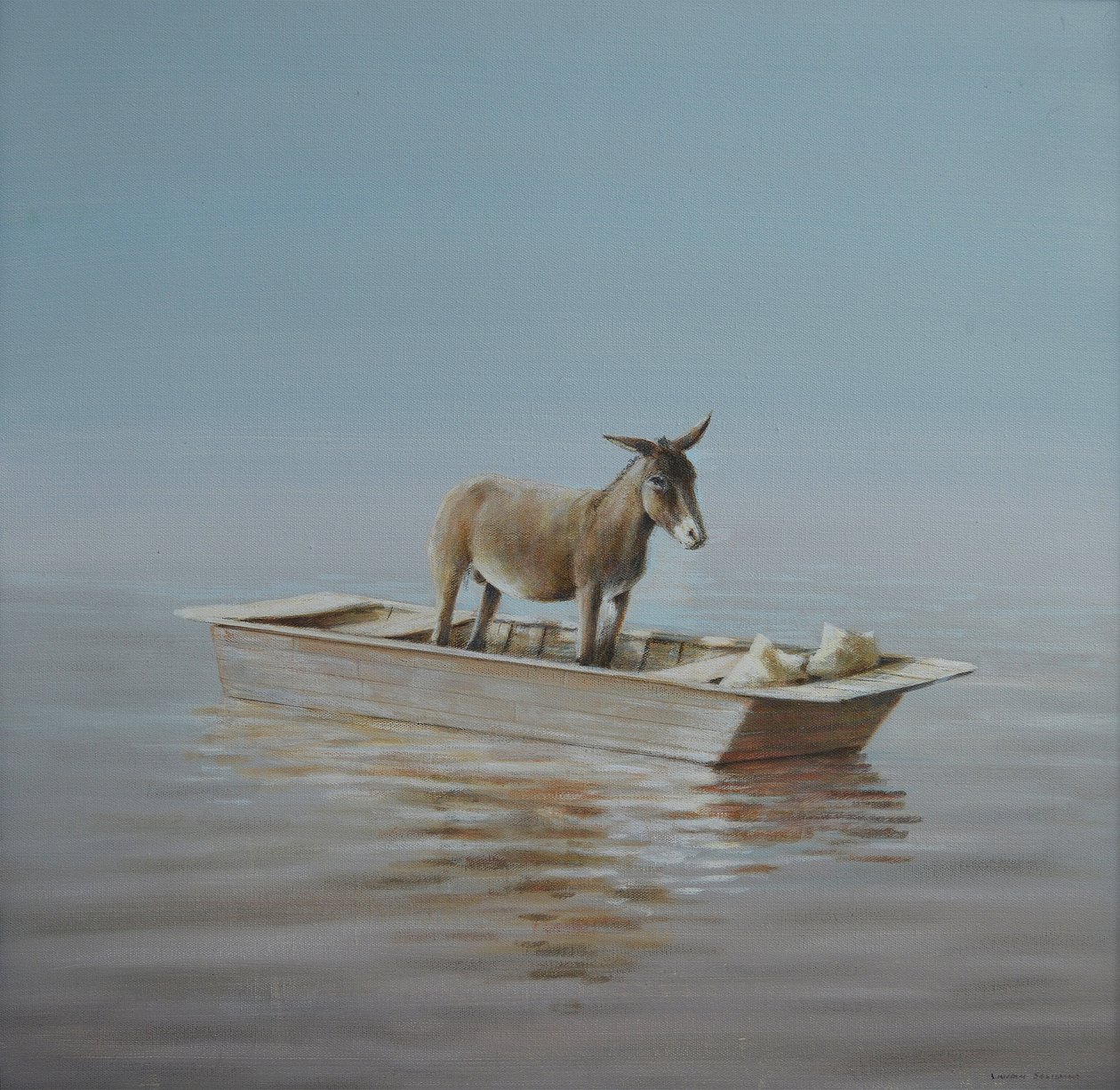 Burro en el río de Lincoln Seligman