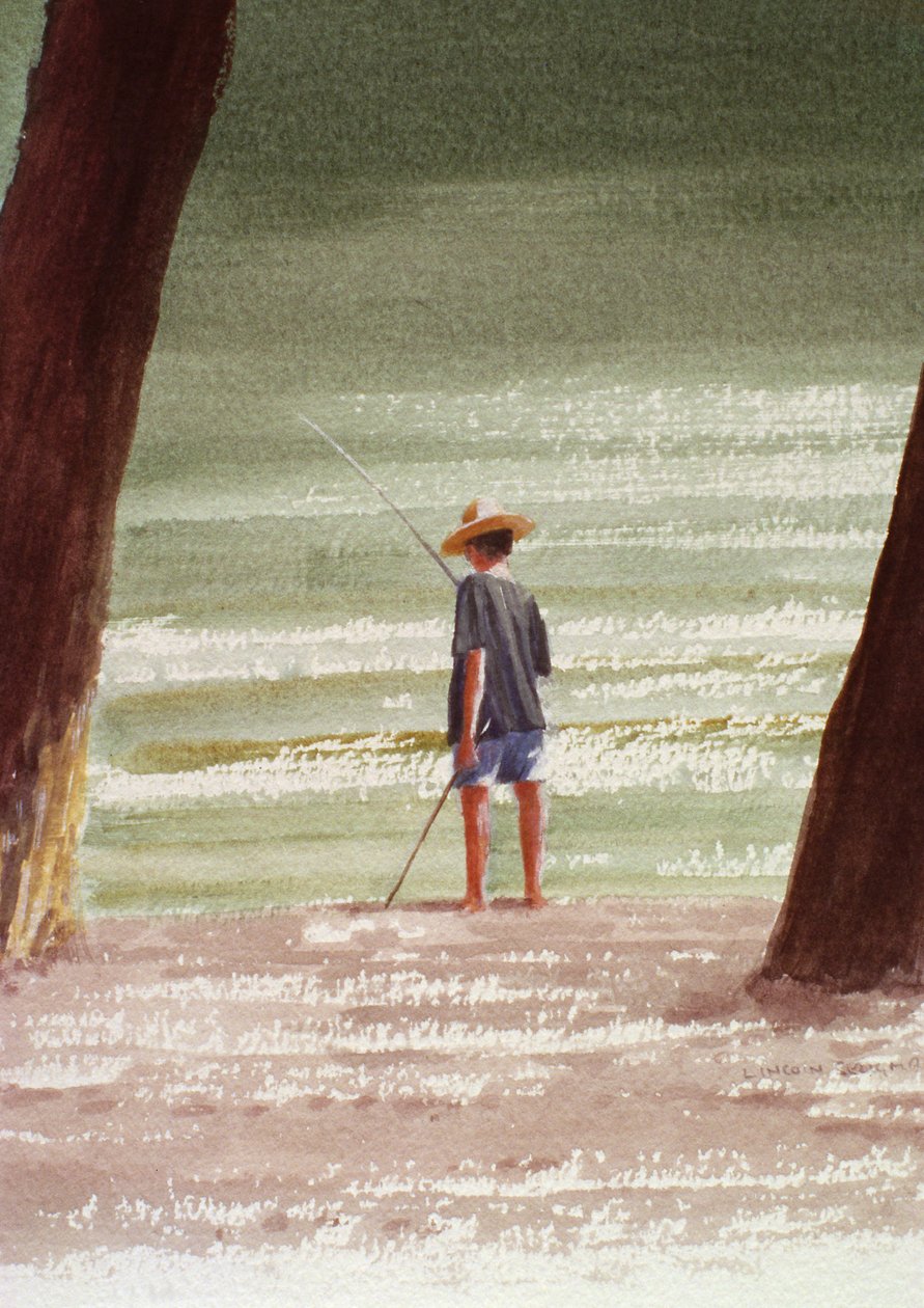 Henry pescando, 1990 de Lincoln Seligman