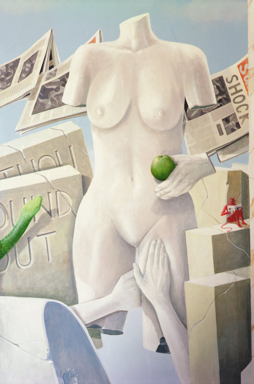 Lujuria, consecuencias jurídicas del undécimo mandamiento (acrílico sobre lienzo) de Lincoln Seligman