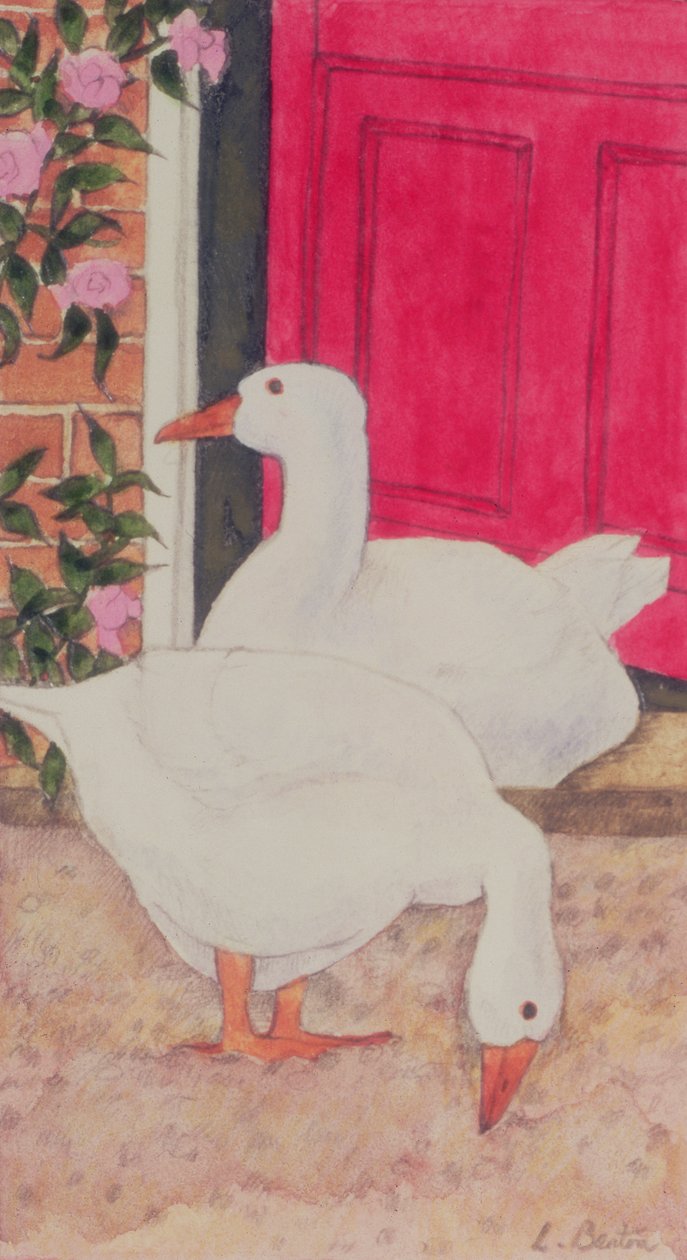Patos junto a la Puerta Abierta de Linda Benton