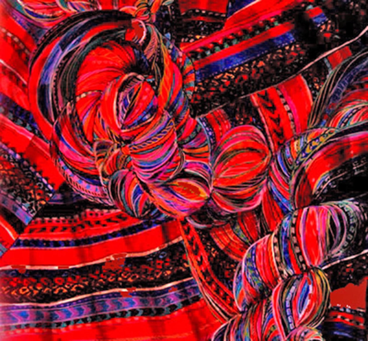 Hamaca roja, 2004 (técnica mixta) de linda arthurs