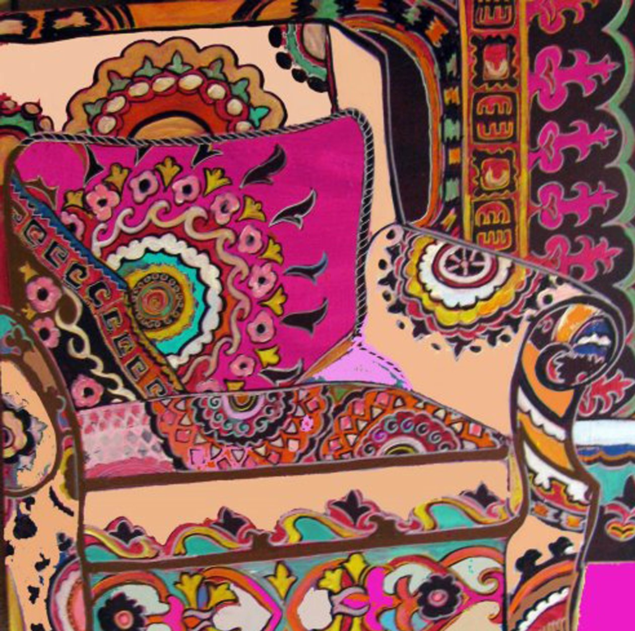 Silla Suzani, 2009 (técnica mixta) de linda arthurs