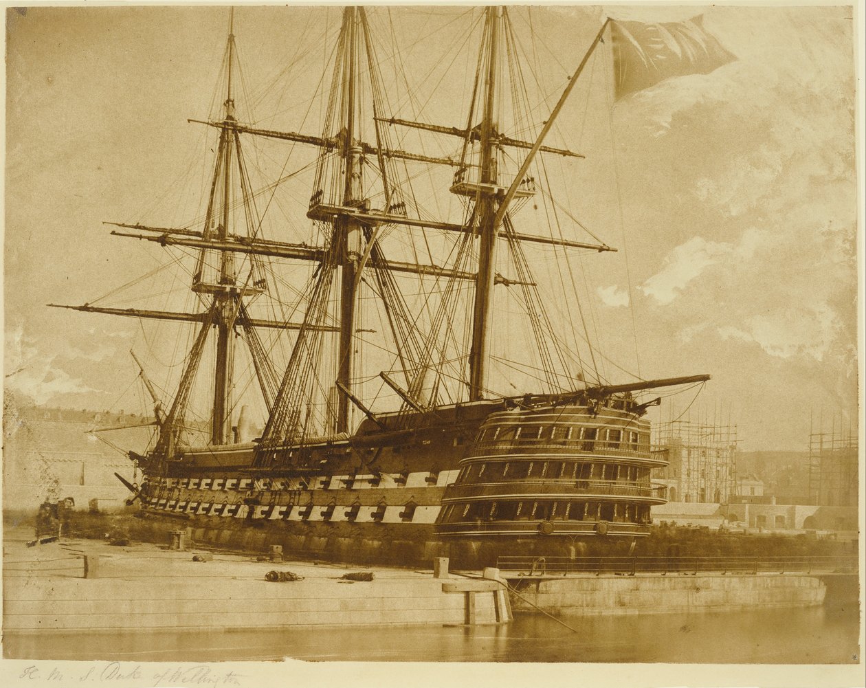 H.M.S. Duke of Wellington en Keyham, Inglaterra. de Linnaeus Tripe