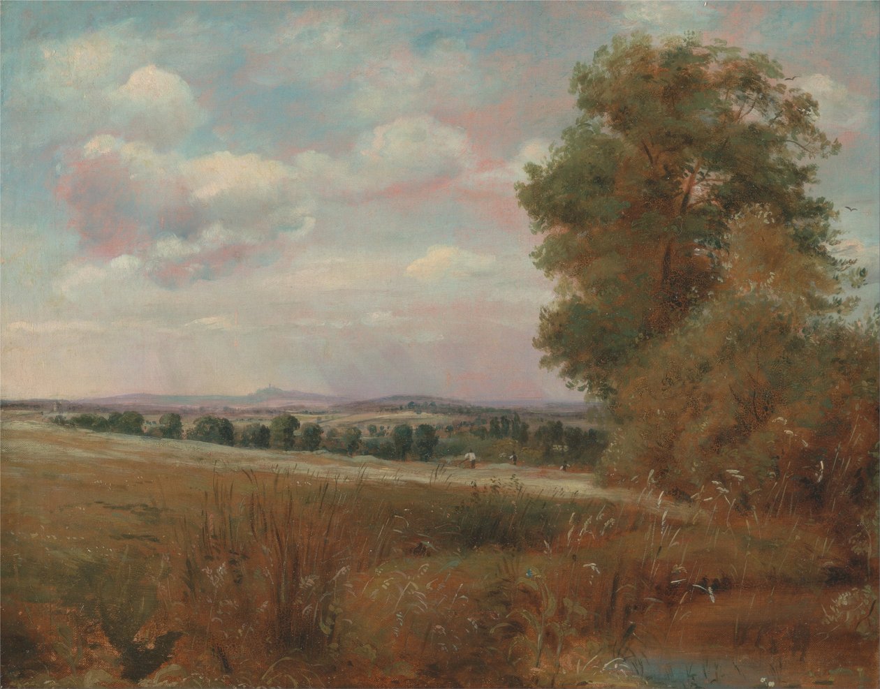 Paisaje en Hampstead, con Harrow en la Distancia de Lionel Constable