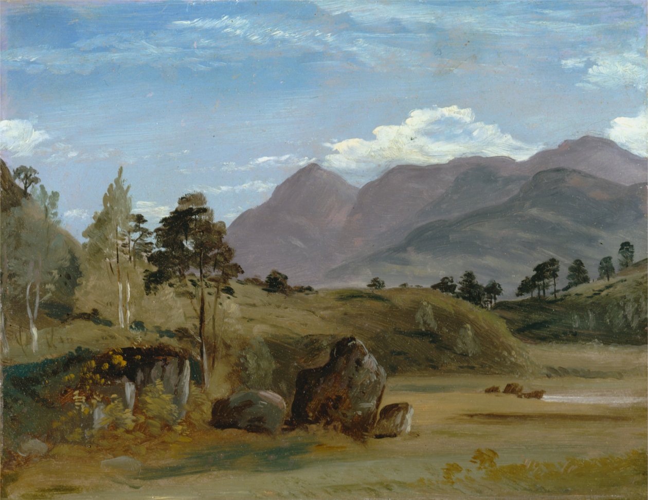 Paisaje montañoso, posiblemente en el Distrito de los Lagos de Lionel Constable