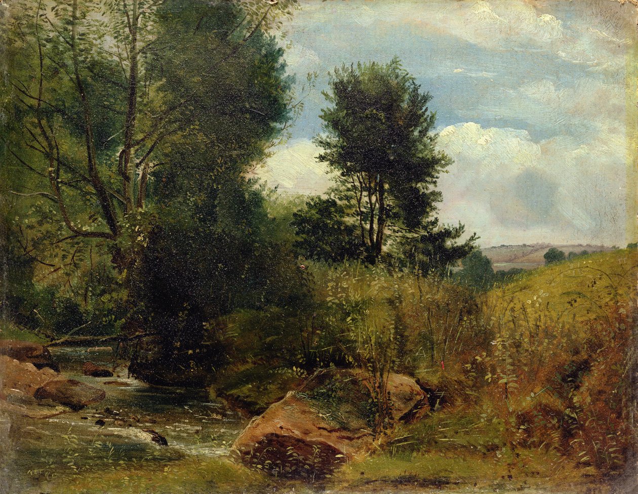 Vista del río Sid, cerca de Sidmouth, c.1852 de Lionel Constable