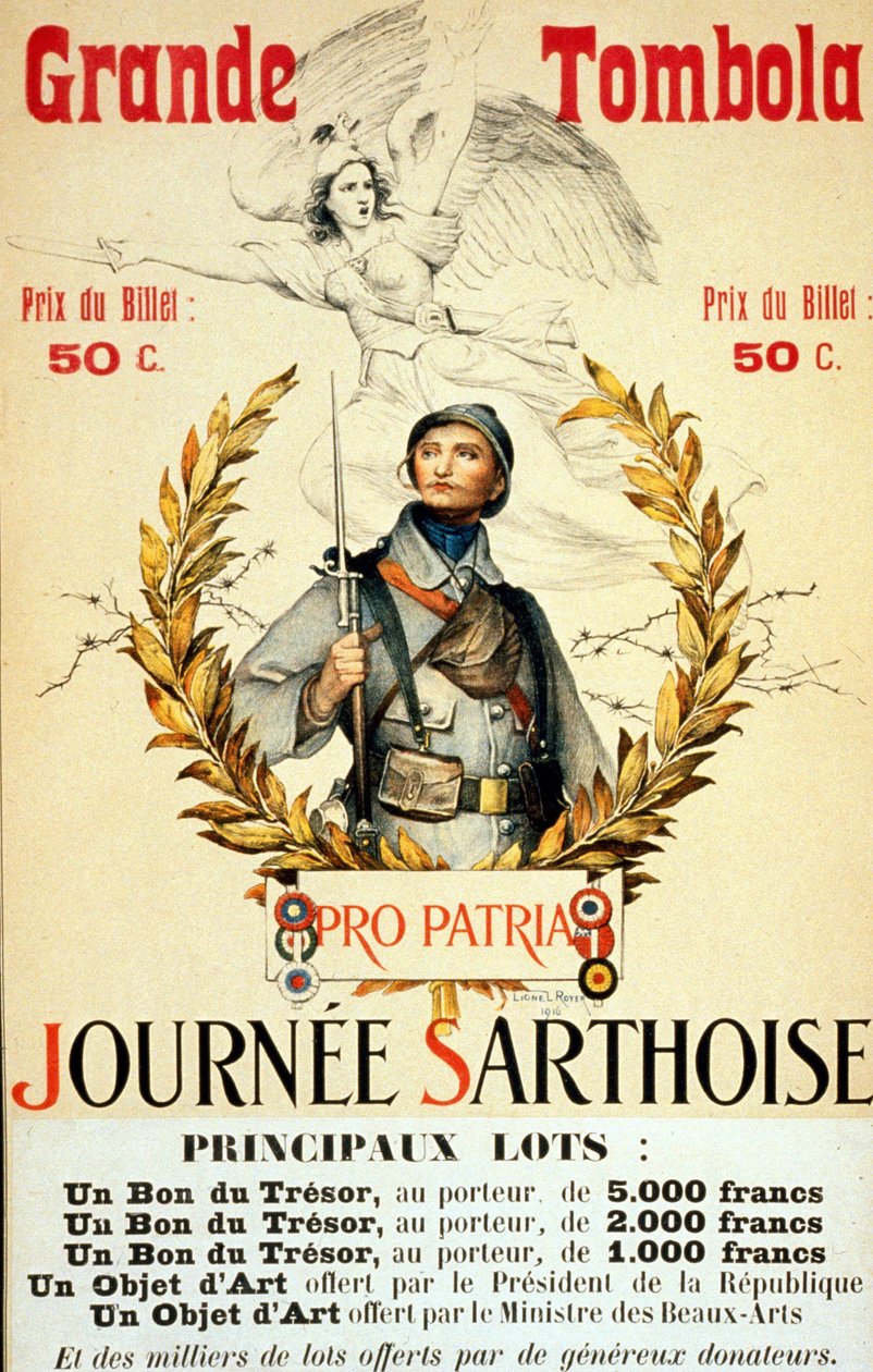 Gran rifa: día sarthoise - cartel, il. por Lionel Royer (1852 -1926) de Lionel Noel Royer