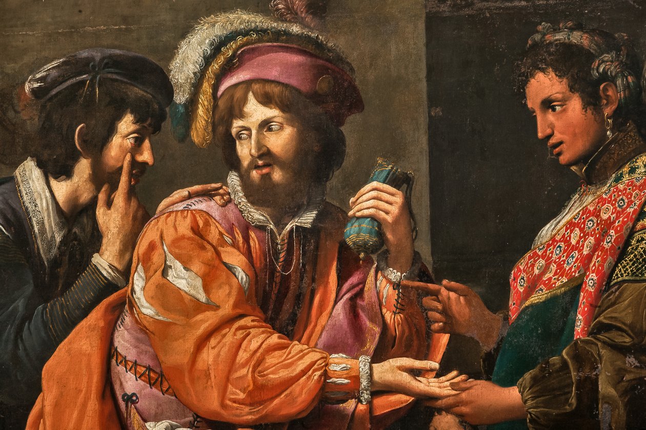 Buona Ventura, detalle de 2384631, c.1617 de Lionello Spada