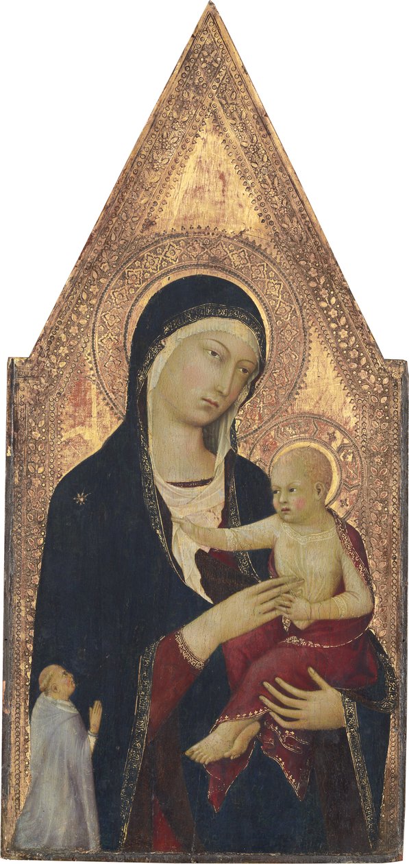 Madonna y Niño con donante, 1325-30 de Lippo Memmi