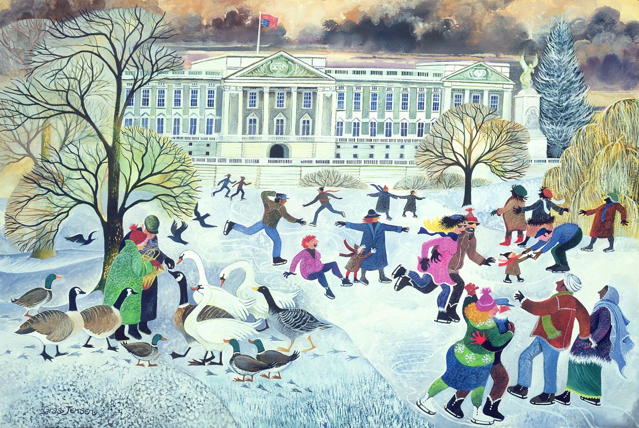 Patinadores en el Parque St. James de Lisa Graa Jensen