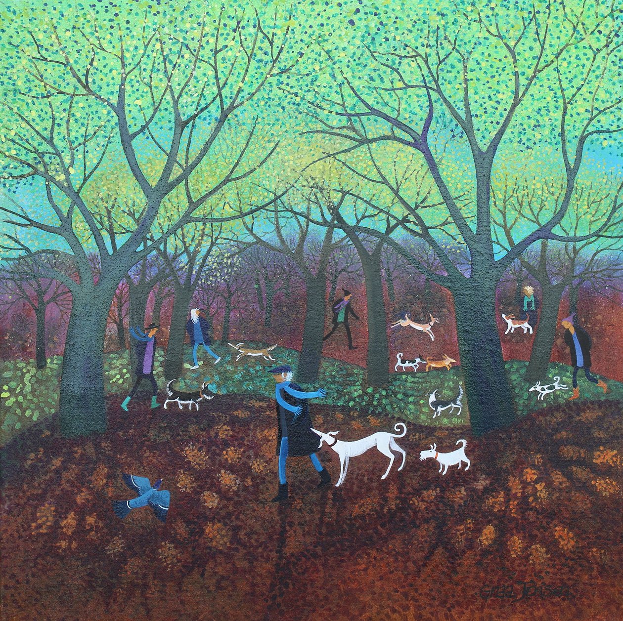 Paseo primaveral, 2024 (acrílicos sobre lienzo) de Lisa Graa Jensen