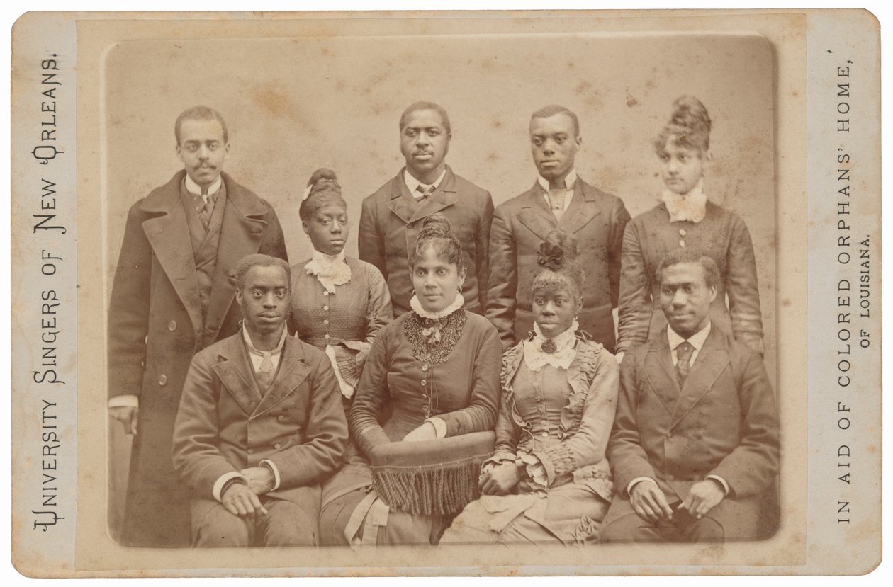 Cantantes universitarios de Nueva Orleans,c. 1879 (foto) de Llewellyn A. Sawyer