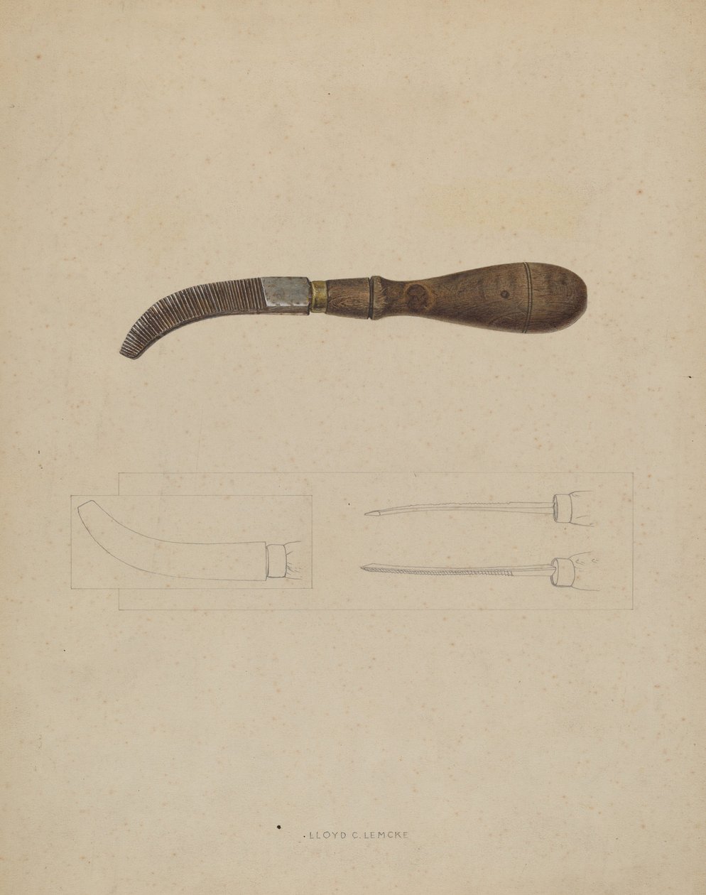 Archivo de Clavijas de Madera, c. 1937 de Lloyd Charles Lemcke