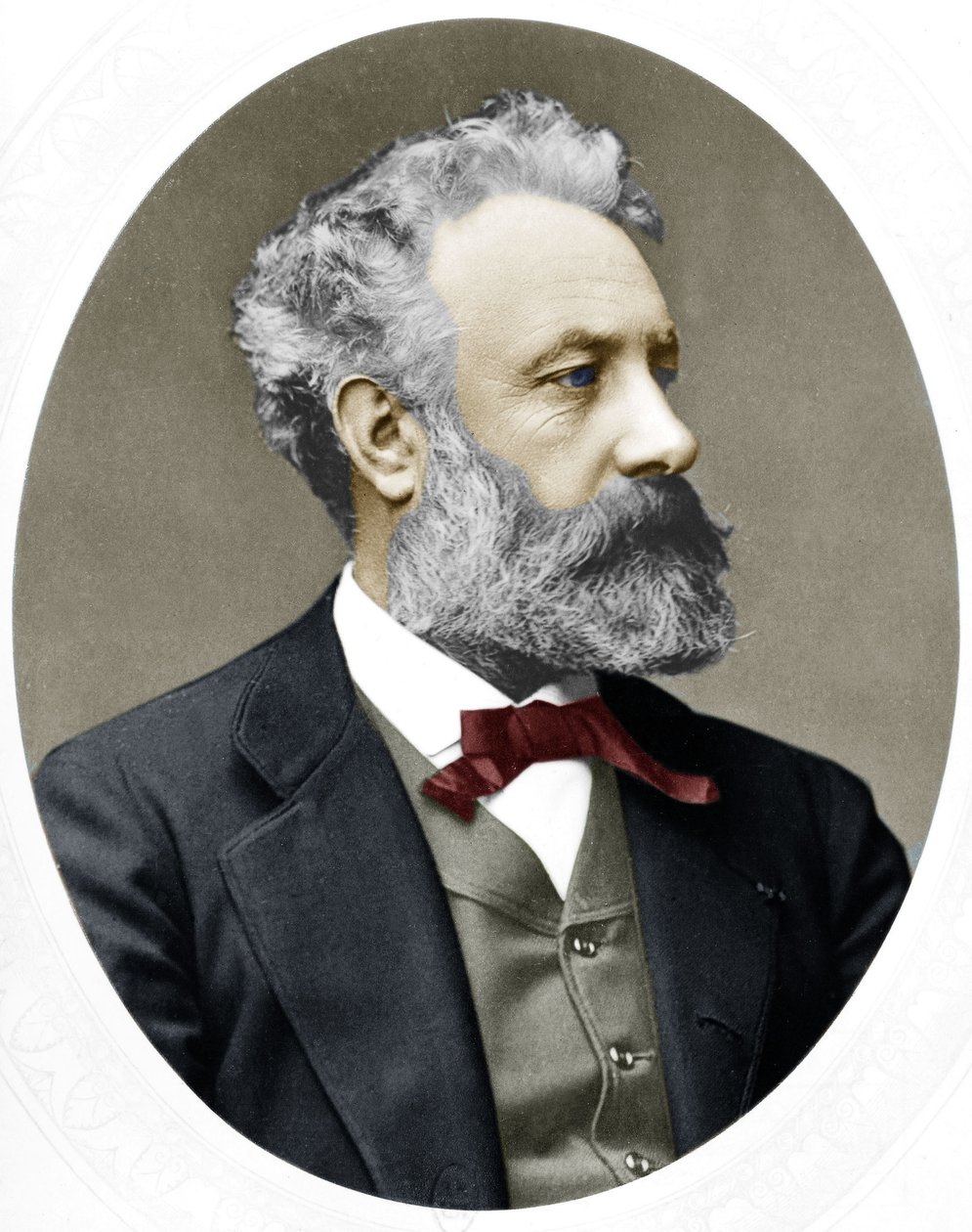 Julio Verne (1828-1905) Novelista francés, aquí en 1877 de Lock and Whitfield