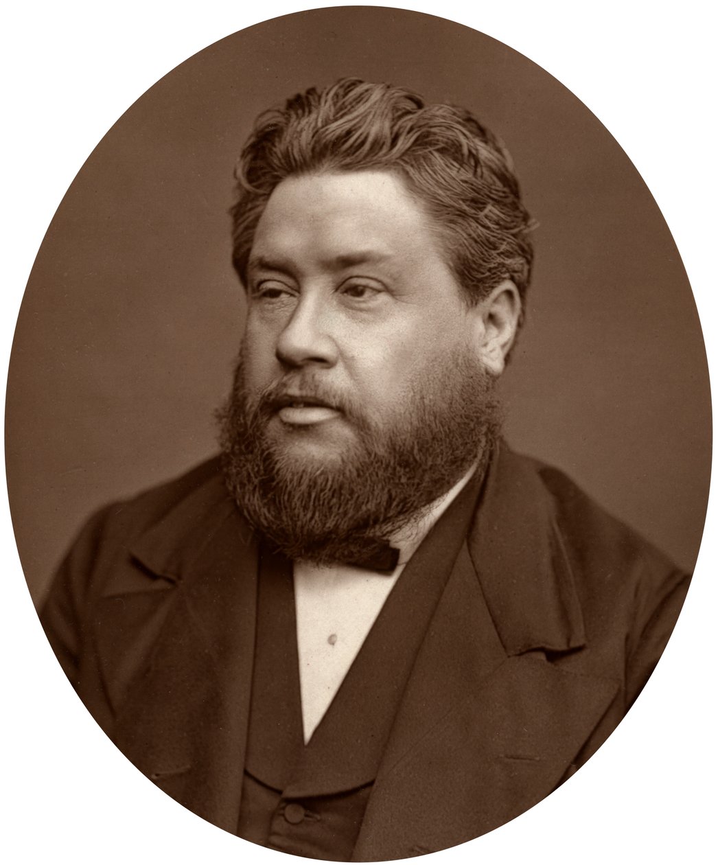 Reverendo Charles Haddon Spurgeon, pastor del Tabernáculo Metropolitano, 1880 de Lock and Whitfield