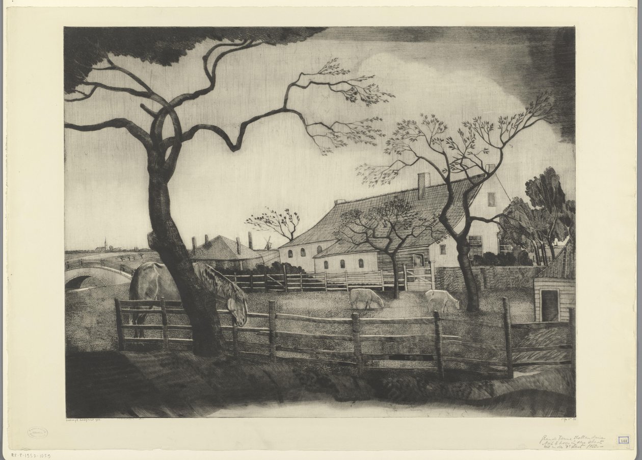 Granja con ganado en Holanda
Grande ferme Hollandais (título original) de Lodewijk Schelfhout (signed by artist)