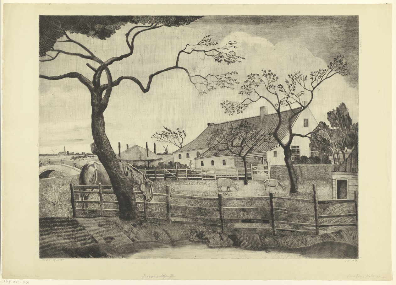 Granja con ganado en Holanda
Grande ferme Hollandais (título original) de Lodewijk Schelfhout (signed by artist)