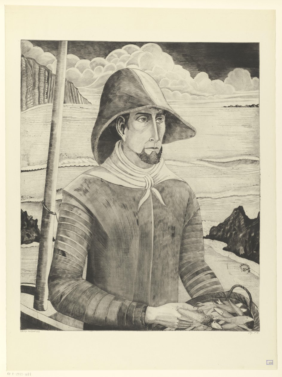 Visor bretón
Pêcheur Breton II (título original) de Lodewijk Schelfhout (signed by artist)