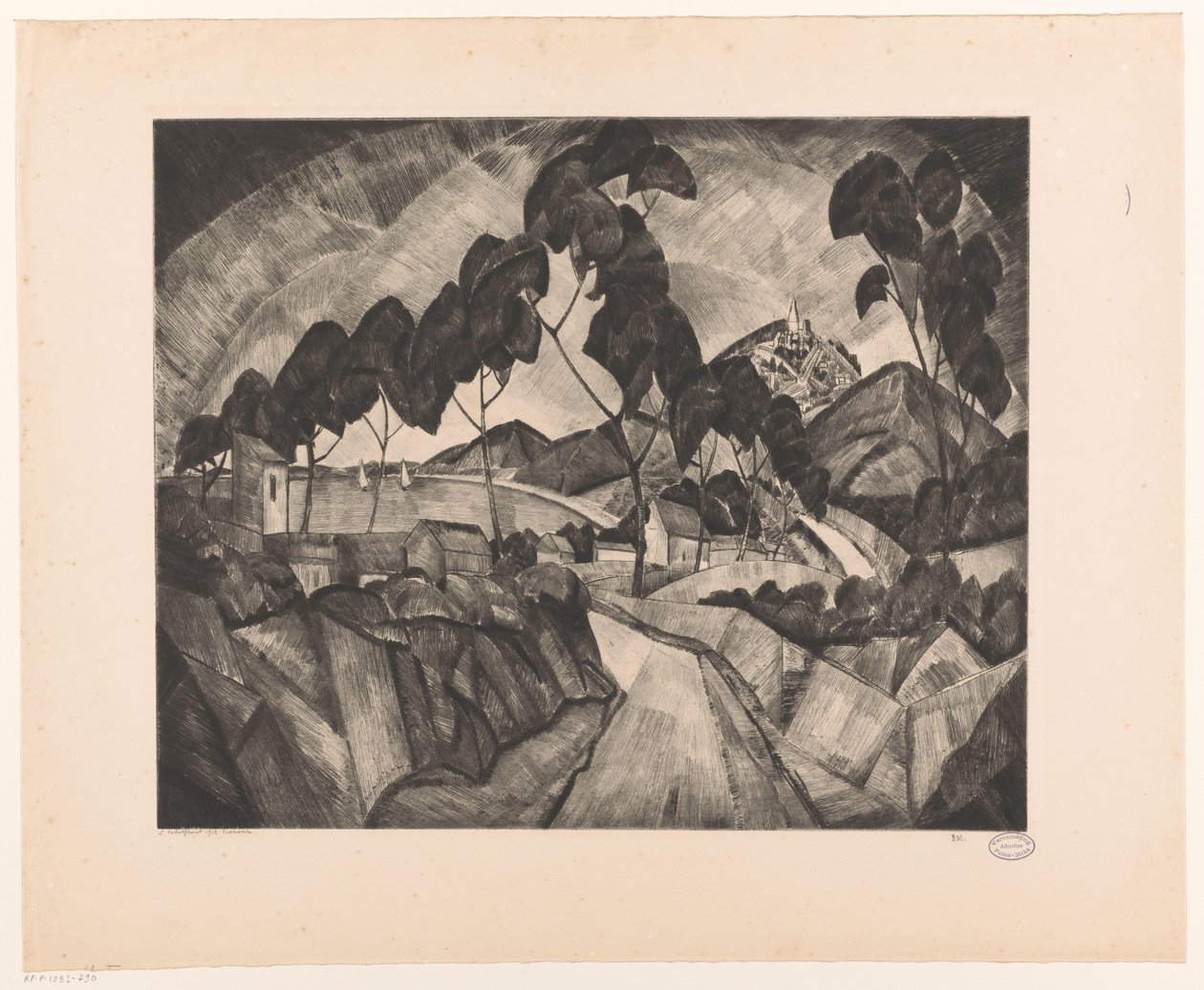 Paisaje montañoso en Provenza La Provence (título original del objeto) de Lodewijk Schelfhout (signed by artist)