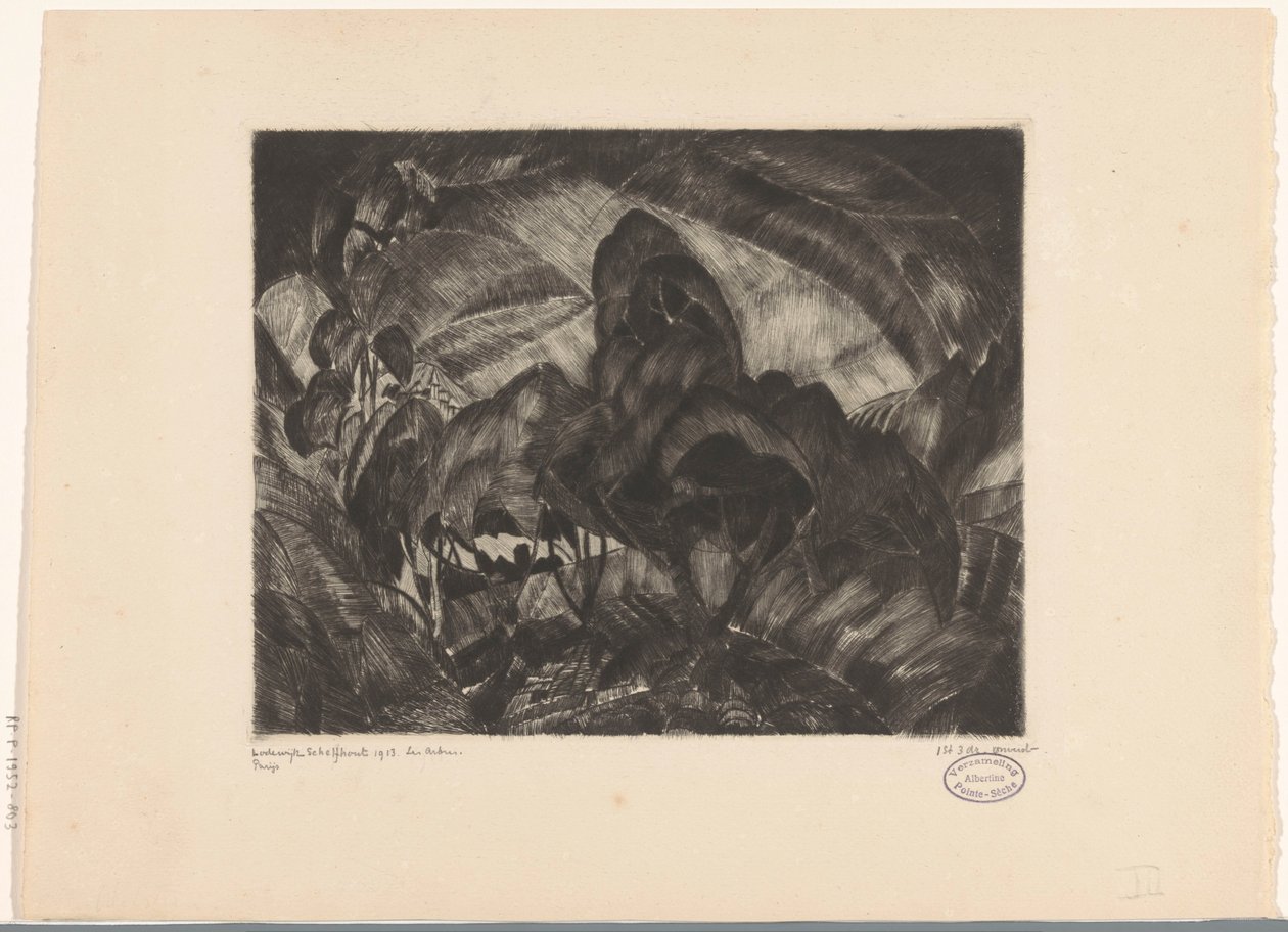 paisaje montañoso con árboles Les Arbres (título original del objeto) de Lodewijk Schelfhout (signed by artist)