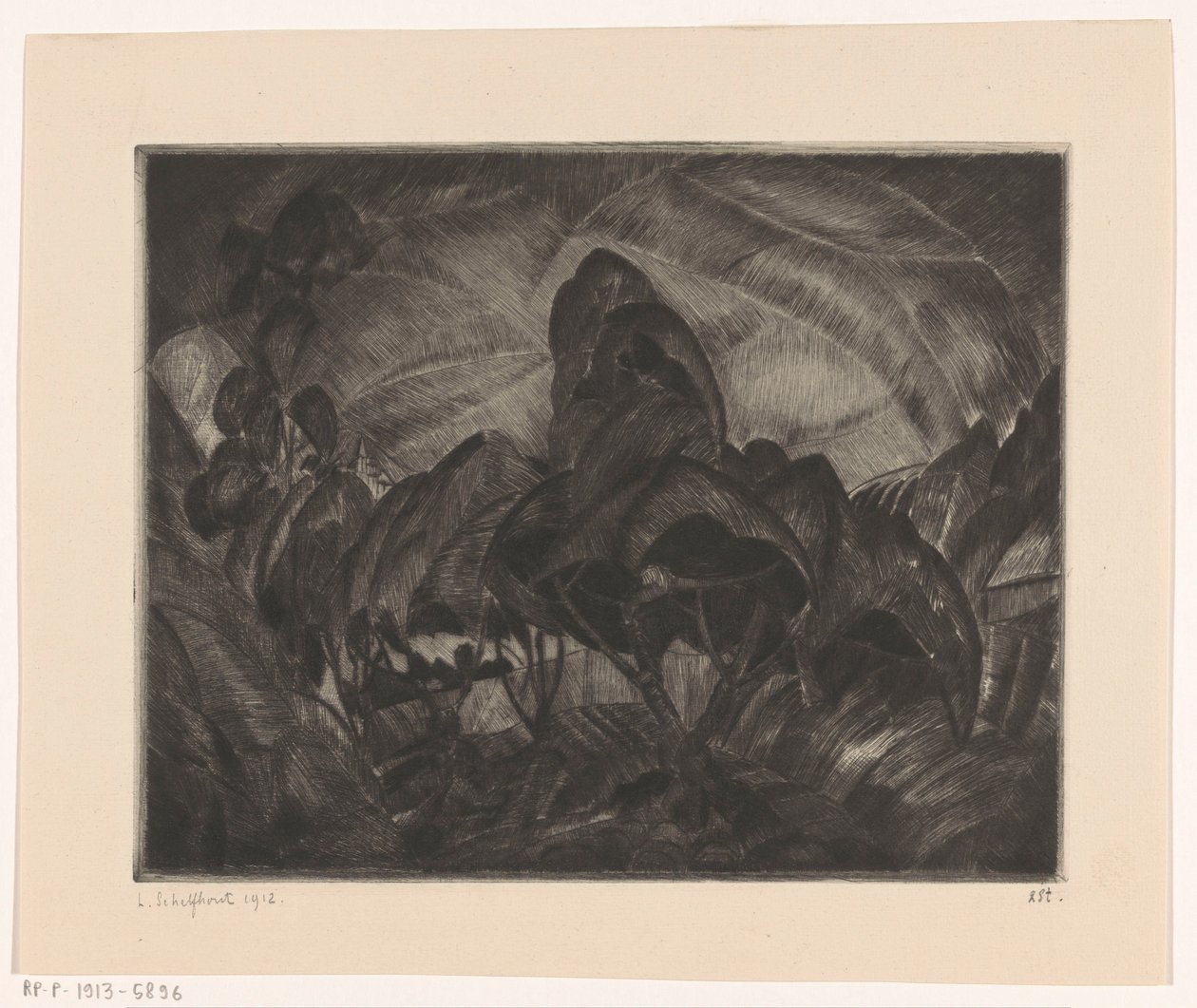 paisaje montañoso con árboles Les Arbres (título original del objeto) de Lodewijk Schelfhout (signed by artist)