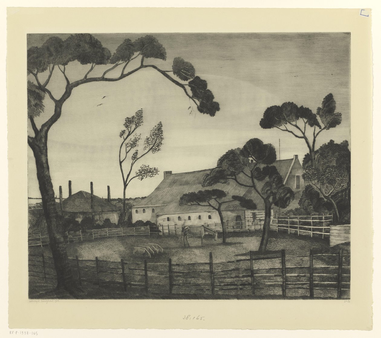 Paisaje holandés con granja y prado
Paysage Hollandais (título original) de Lodewijk Schelfhout (signed by artist)