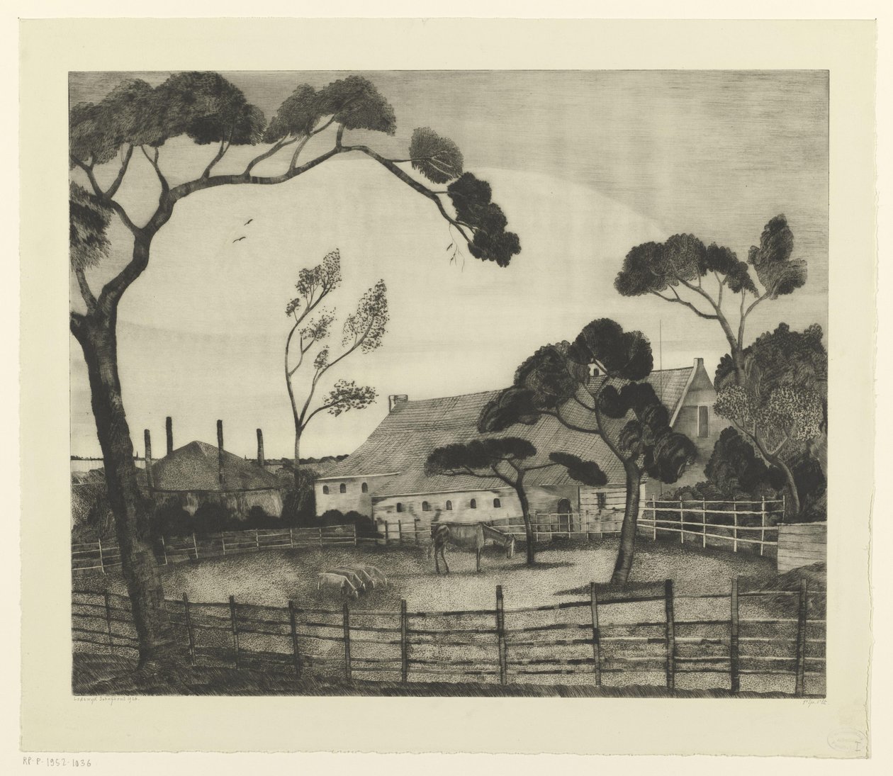 Paisaje holandés con granja y prado
Paysage Hollandais (título original) de Lodewijk Schelfhout (signed by artist)