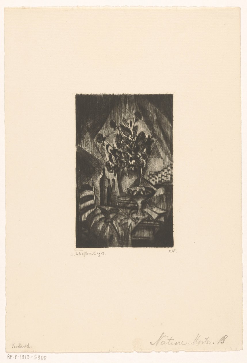 Aún así Nature morte (título original del objeto) de Lodewijk Schelfhout (signed by artist)
