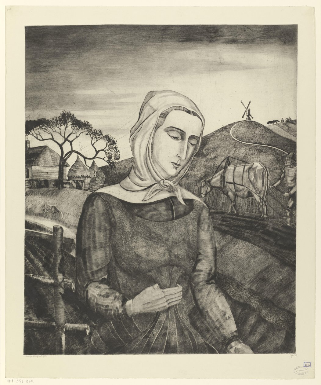 Campesina flamenca en un paisaje de colinas
Jeune fille Flamande (título original) de Lodewijk Schelfhout (signed by artist)