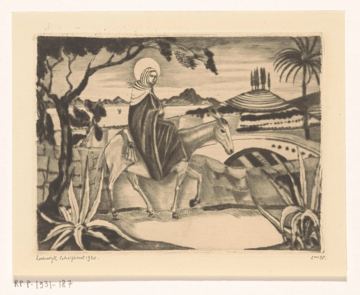 Vuelo a Egipto
La Fuite en Egypte II (título original) de Lodewijk Schelfhout (signed by artist)