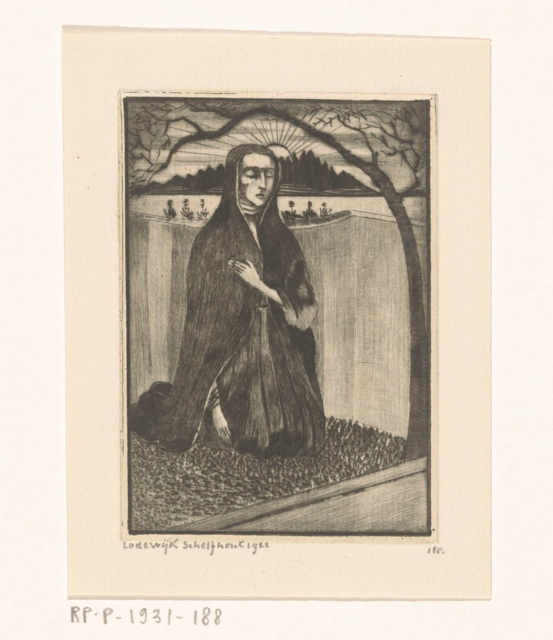 Mujer en una tumba
Femme au tombeau (título original) de Lodewijk Schelfhout (signed by artist)