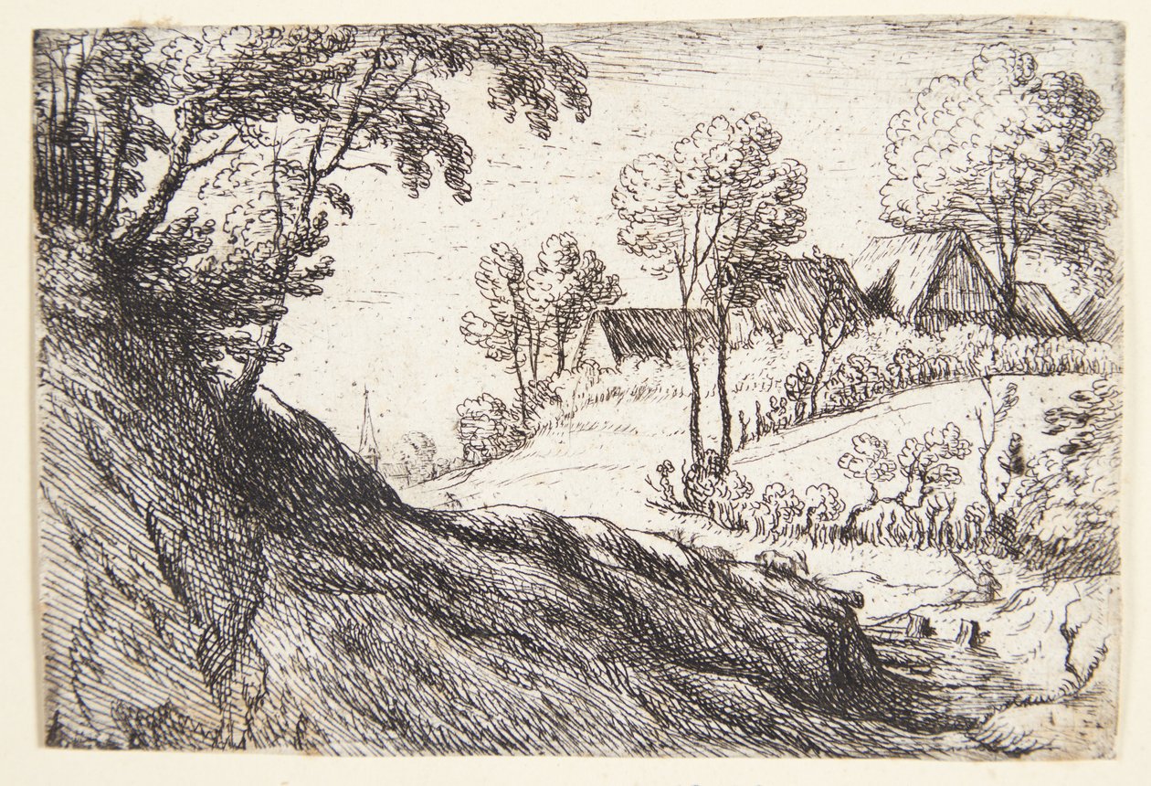 Pueblo en la cima de una colina de Lodewijk de Vadder