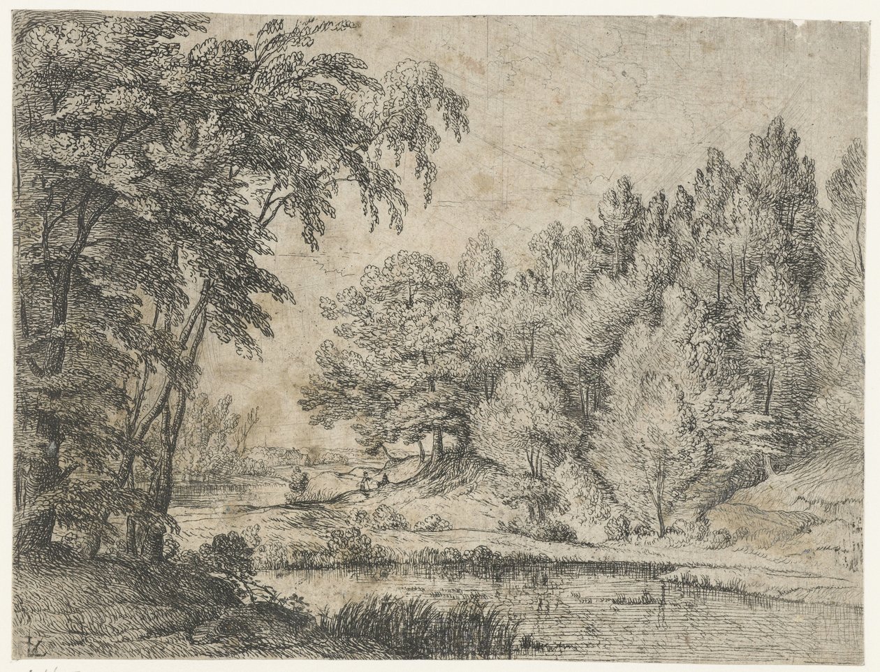 Paisaje con un río sinuoso de Lodewijk de Vadder