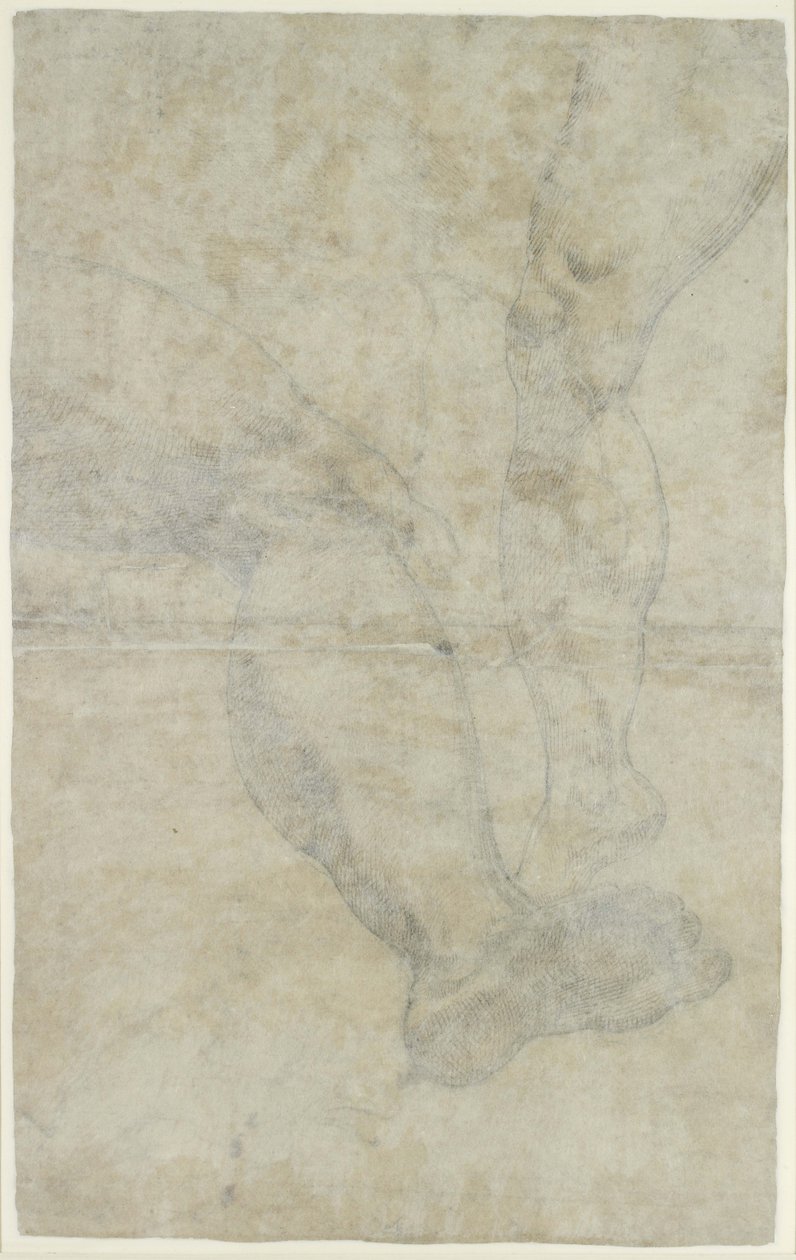 Verso: Estudios de dos pares de piernas de Lodovico Carracci