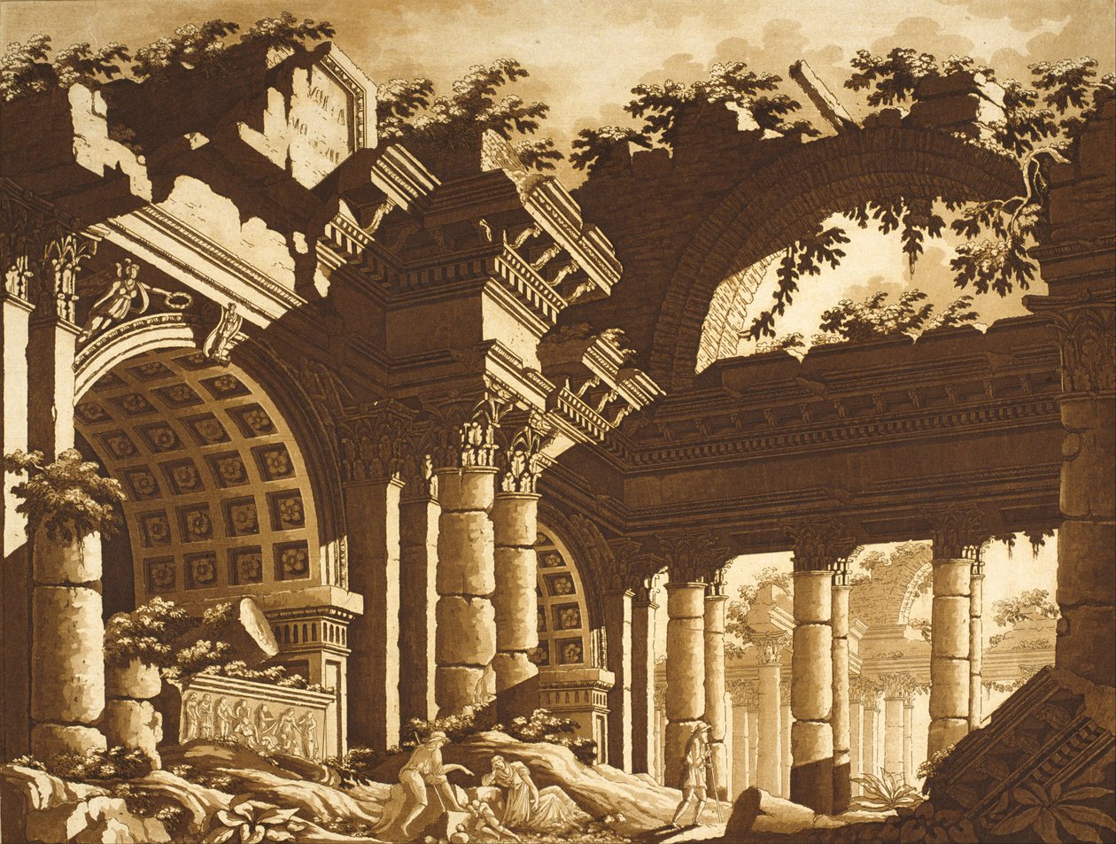 Ruinas de un Templo de Lodovico Pozzetti