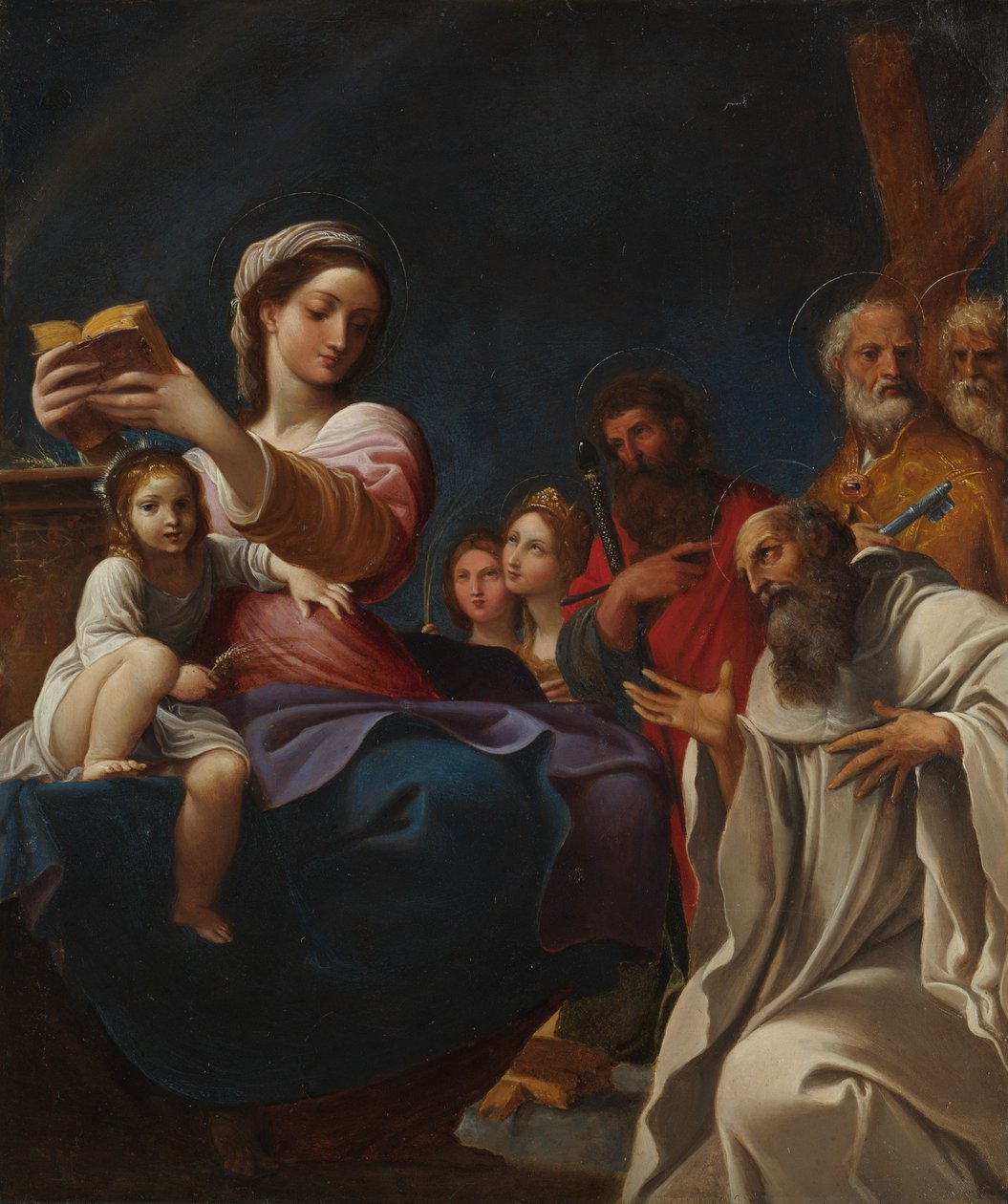 Madonna y el Niño con Santos, 1607 de Lodovico Carracci