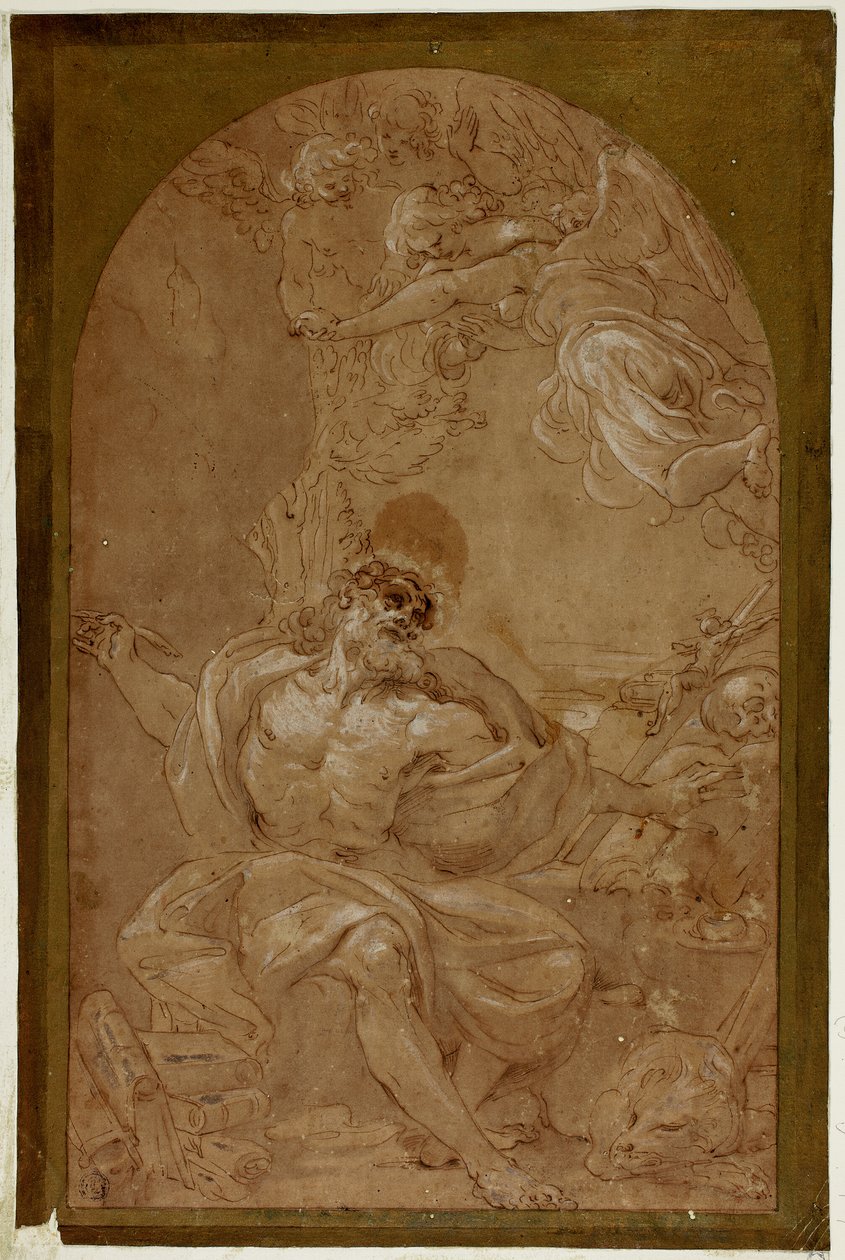 Estudio para San Jerónimo de Lodovico Carracci