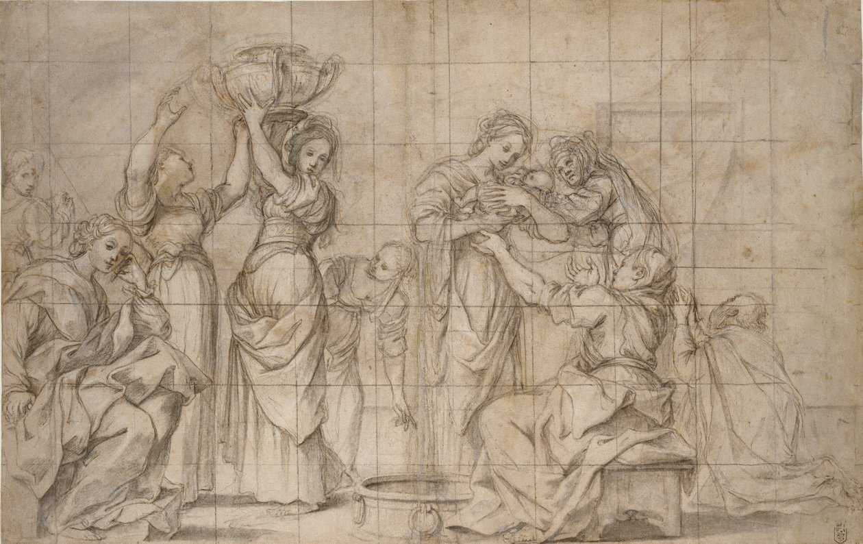 El nacimiento del Bautista, c. 1575-1610 de Lodovico Carracci