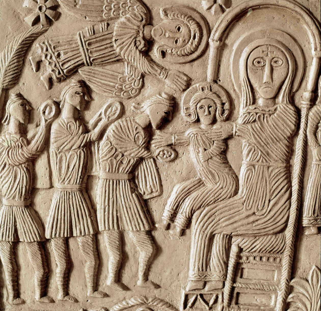 Arqueología de la Edad Media: adoración de los Magos de Lombard School