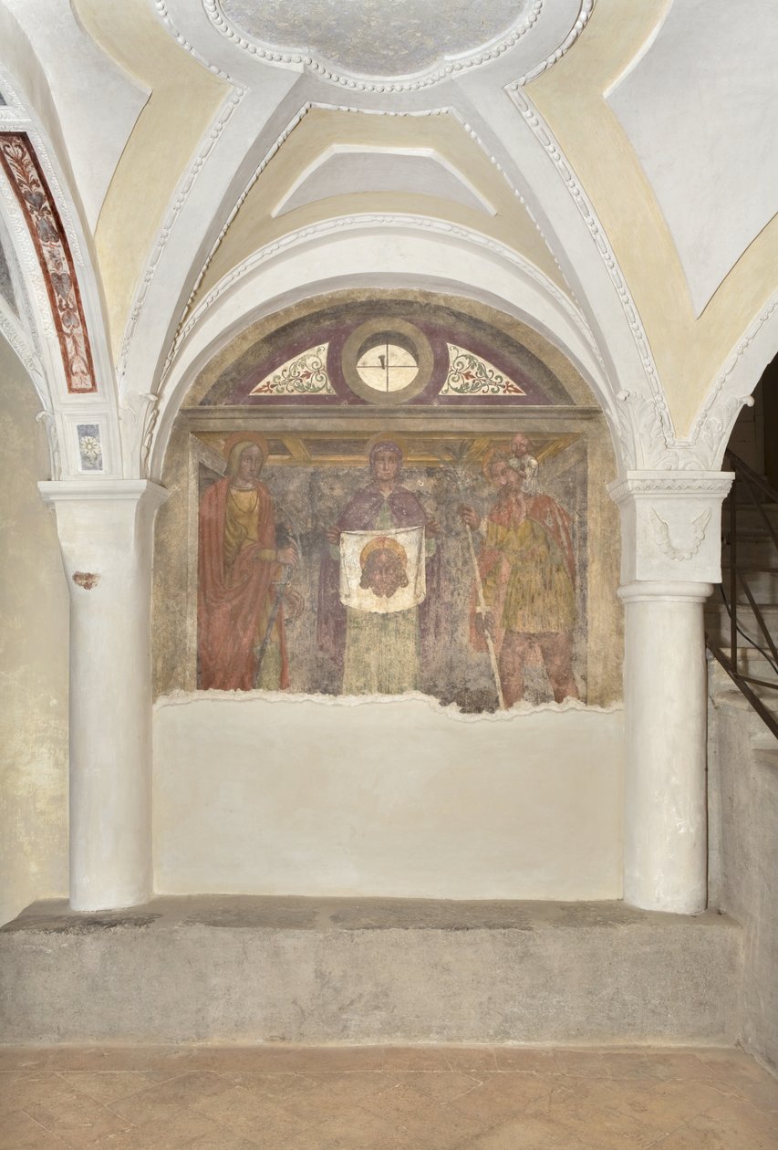 Verónica entre San Cristóbal y el Santo Caballero de Lombard School