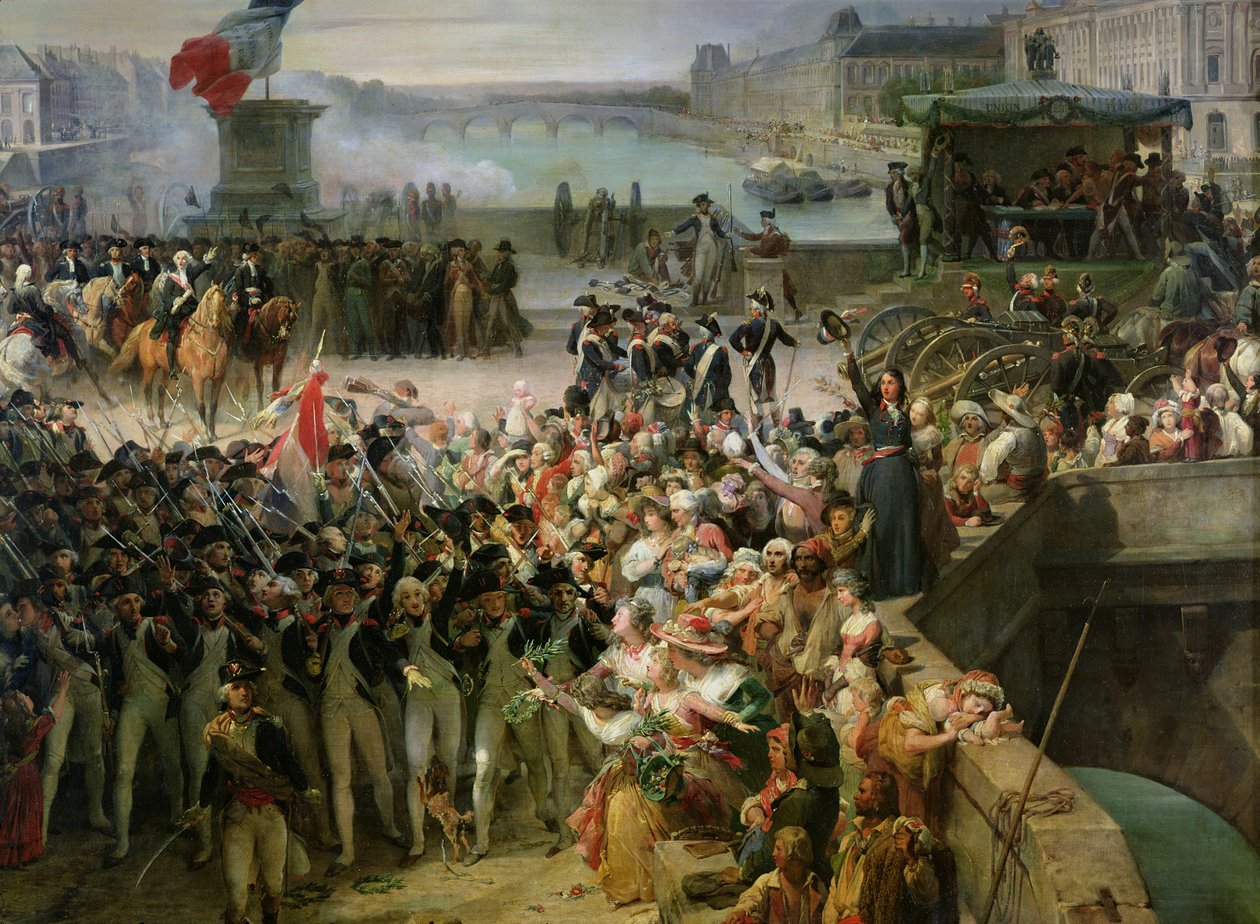 La Guardia Nacional de París se une al ejército en septiembre de 1792, c.1833-36 (detalle) de Léon Cogniet