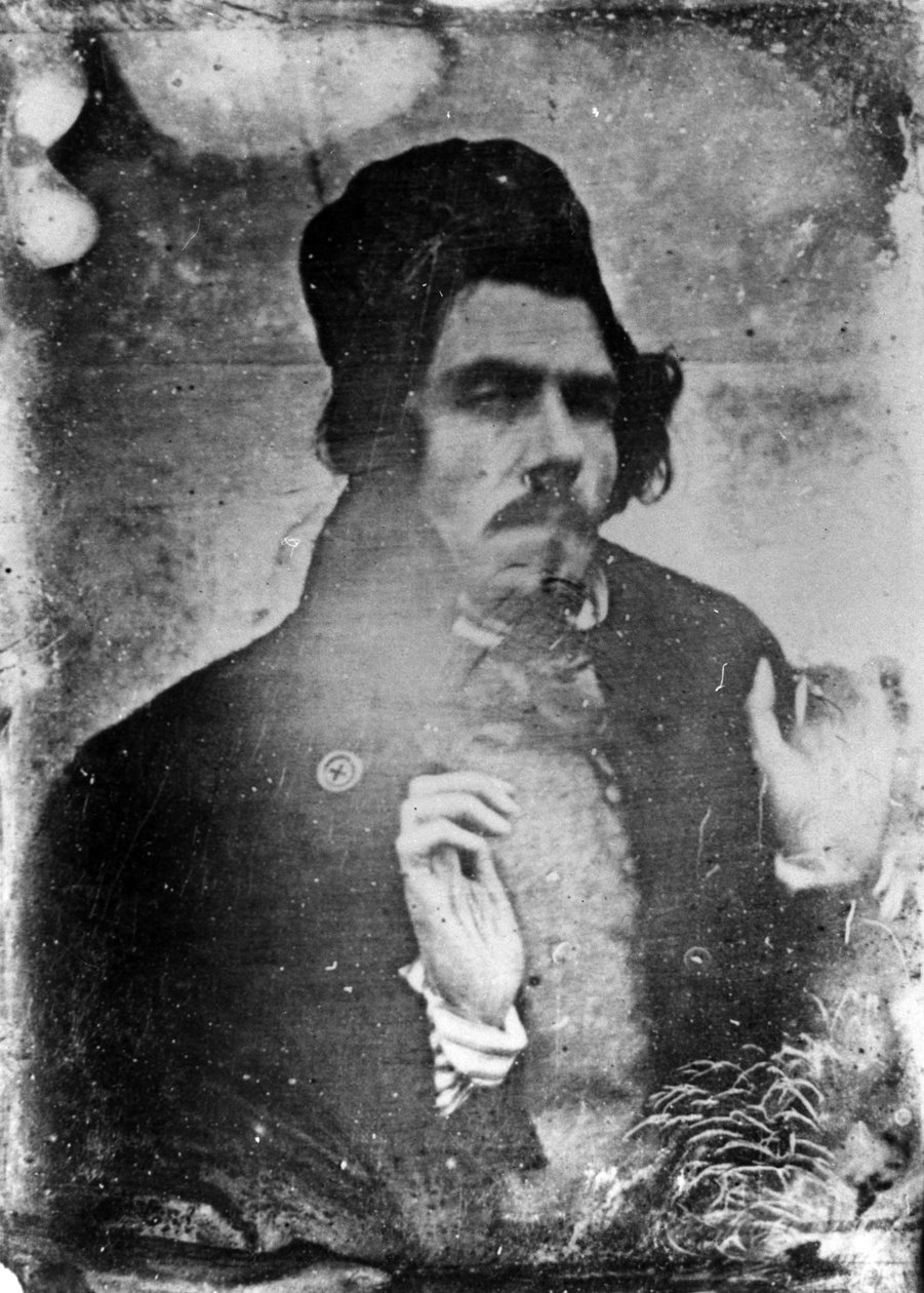 Retrato de Eugène Delacroix, 1842 de Léon Riesener