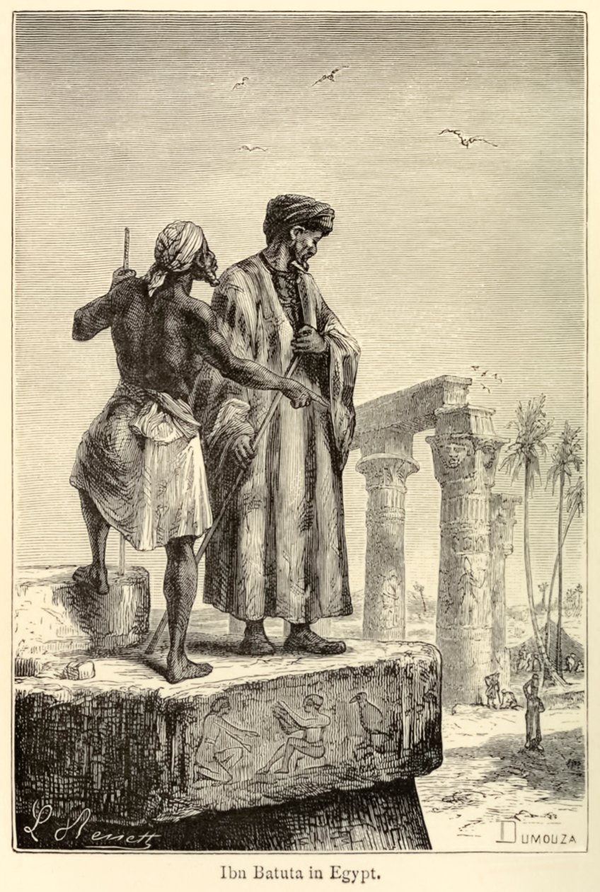 Ibn Battuta en Egipto, viajero medieval Muhammad Ibn Battuta visitando Egipto de Léon (after) Benett