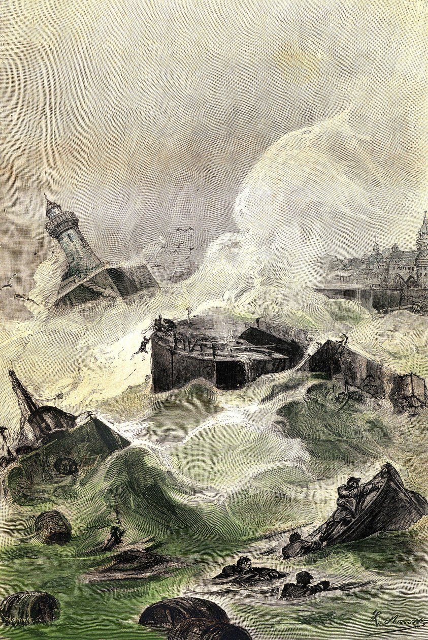 Ilustración de la novela de Julio Verne "L